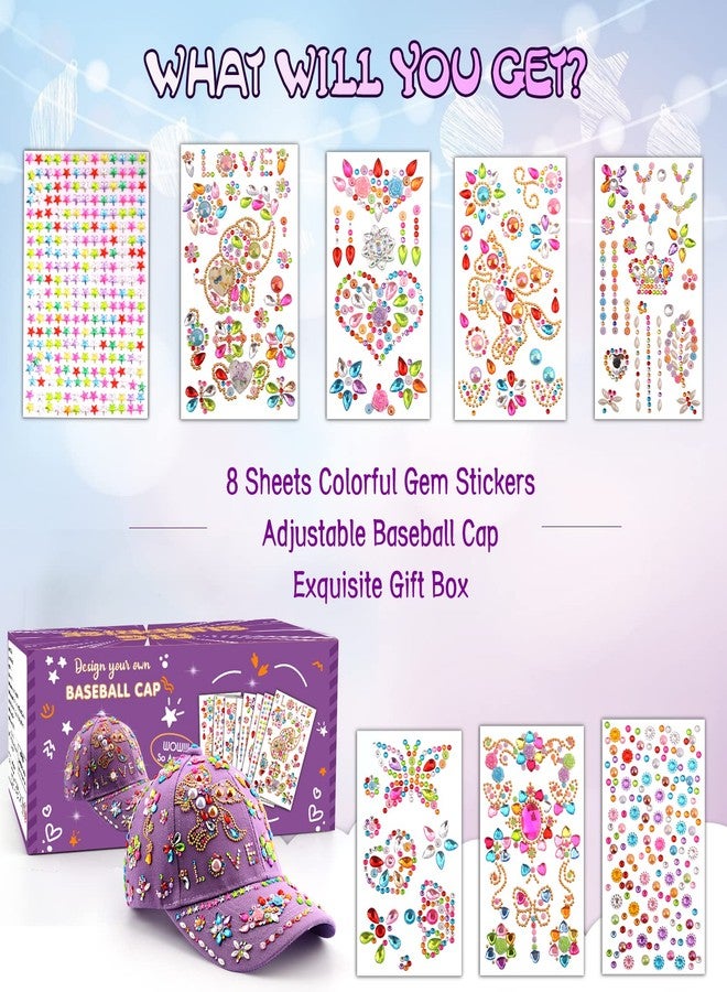 Coosilion Gifts for Girls 4 5 6 7 8 9 10 12 Years Old-Decorate Your Own Baseball Cap with Cute Stickers, Arts & Crafts for Teen Girls Ages 6-12, Valentines Day Birthday Gifts & Back to School Supplies for Kids - Image 2